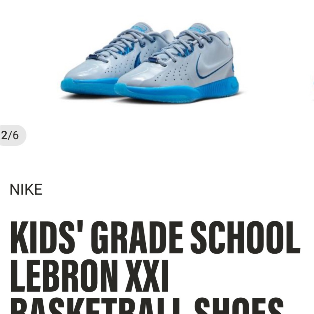 KIDS' GRADE SCHOOL LEBRON XXI BASKETBALL SHOES
